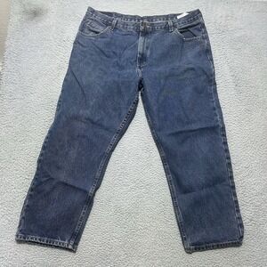 Wrangler Denim Blue Jeans Men's 40X32 Relaxed Fit 9760WDR Distressed Workwear‎